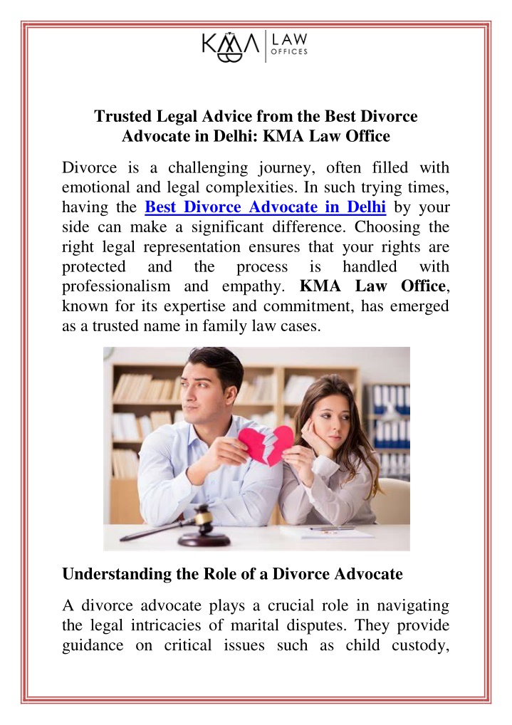 trusted legal advice from the best divorce