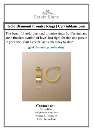 Gold diamond promise rings