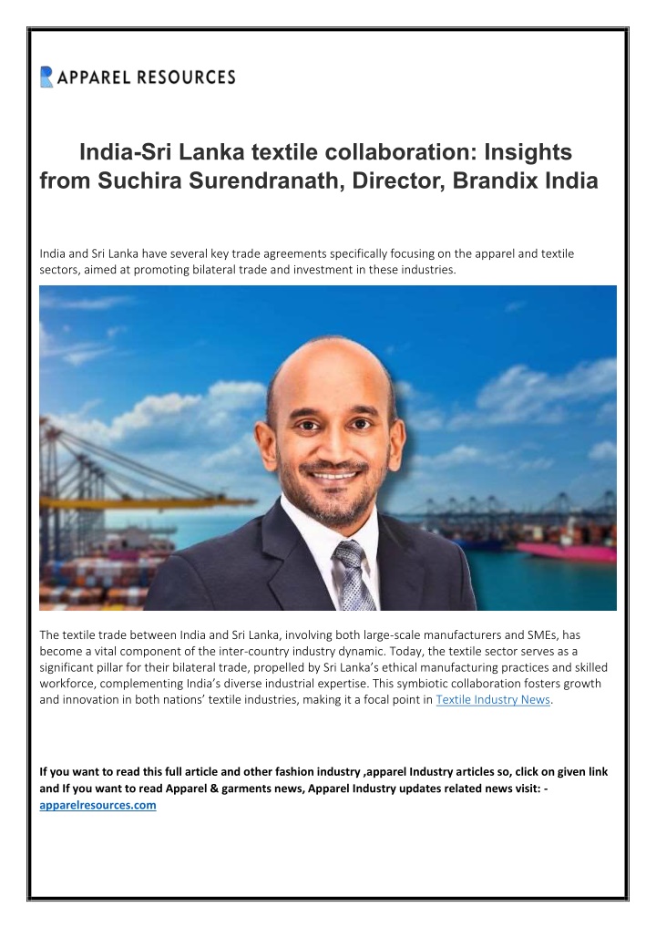 india sri lanka textile collaboration insights