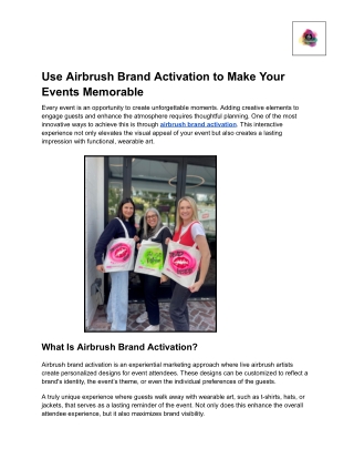 use airbrush brand activation to make your events