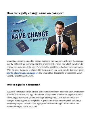 how to legally change name on passport