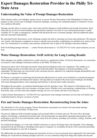 expert damages restoration provider in the philly