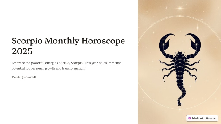 scorpio monthly horoscope 2025