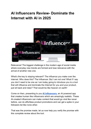 AI Influencers 2025 Review: Your Ultimate Tool for Online Domination
