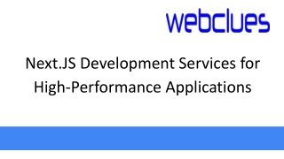 next js development services for high performance
