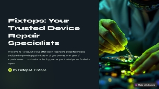 fixtops your trusted device repair specialists