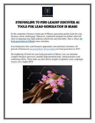 Struggling to Find Leads Discover AI Tools for Lead Generation in Miami