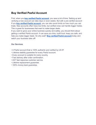 Best 10 Sites to Buy Verified Paxful Account in This time 2025
