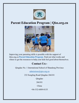 ParenParent Education Program | Qiss.org.cnt Education Program Qiss.org.cn