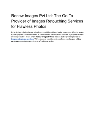 Enhance Your Visuals with Top-Quality Images Editing Services from Renew Images