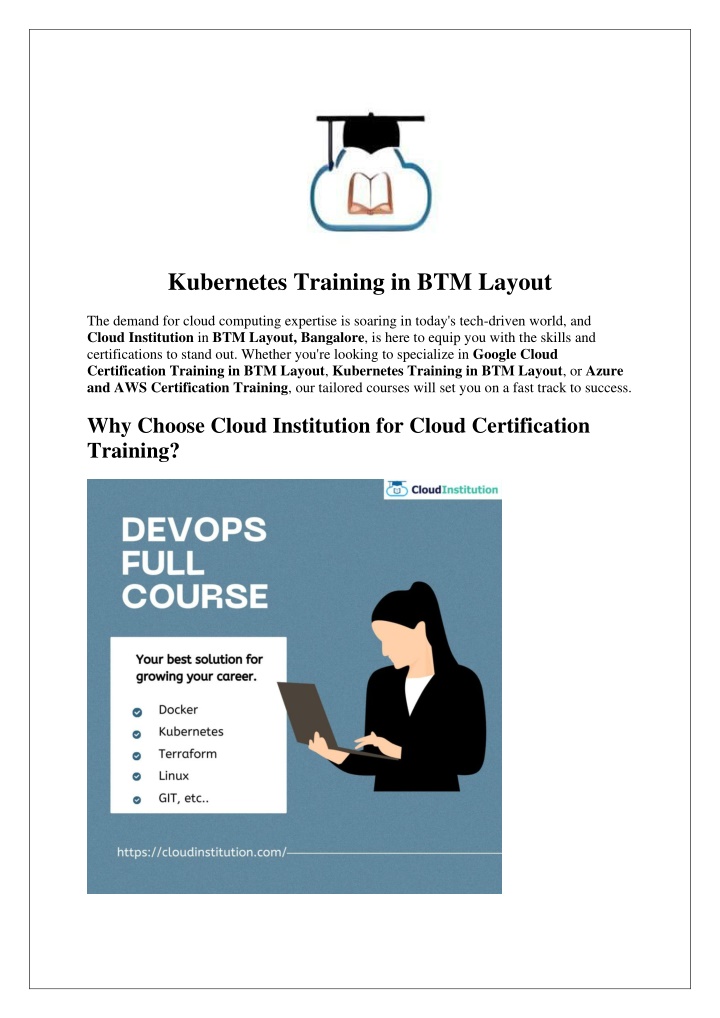 kubernetes training in btm layout