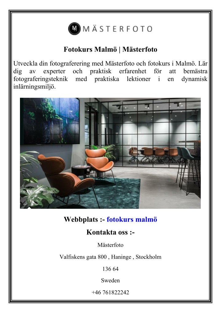 fotokurs malm m sterfoto