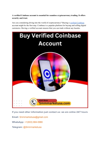 A verified Coinbase account is essential for seamless cryptocurrency trading