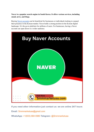 Naver is a popular search engine in South Korea