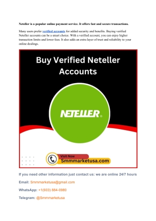 Neteller is a popular online payment service