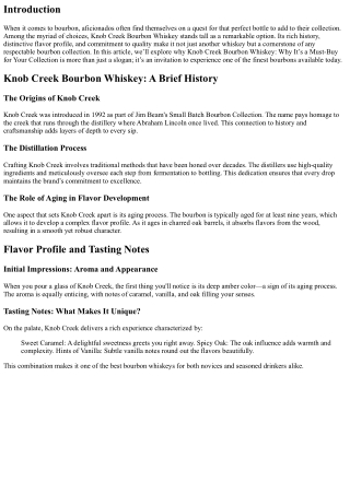 Knob Creek Bourbon Whiskey: Why It’s a Must-Buy for Your Collection