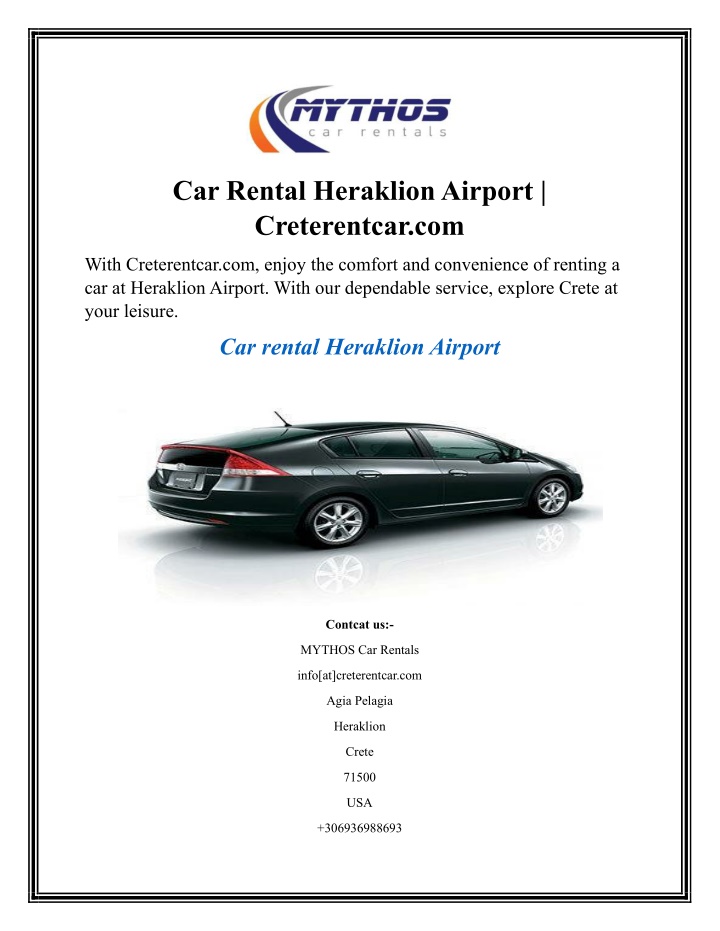 car rental heraklion airport creterentcar com