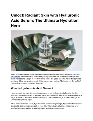 Unlock Radiant Skin with Hyaluronic Acid Serum_ The Ultimate Hydration Hero