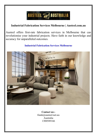 Industrial Fabrication Services Melbourne  Austeel.com.au