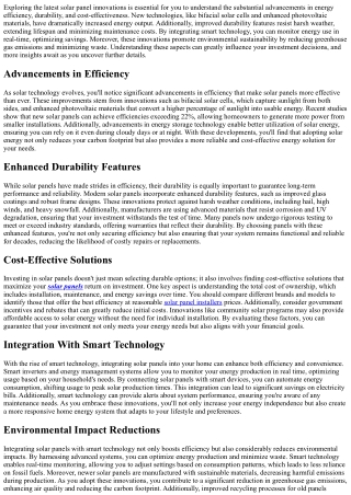 Why Explore the Latest Solar Panel Innovations?