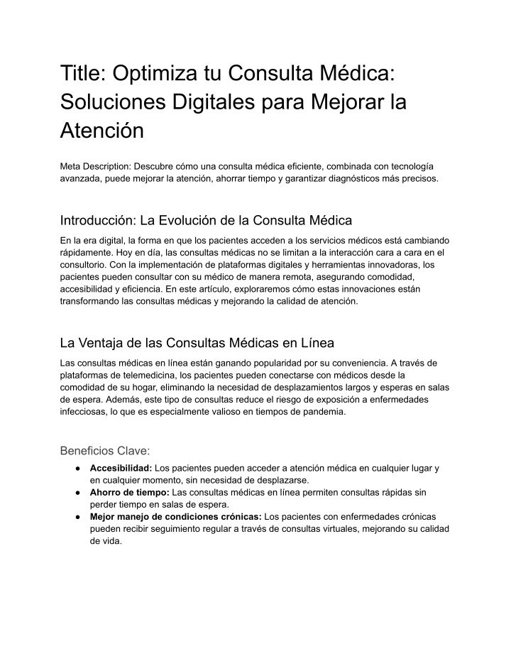 title optimiza tu consulta m dica soluciones