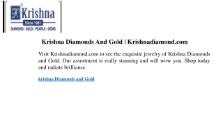 krishna diamonds and gold krishnadiamond com