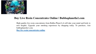buy live resin concentrates online bubbaplanetla1
