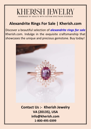 Alexandrite Rings For Sale | Kherish.com