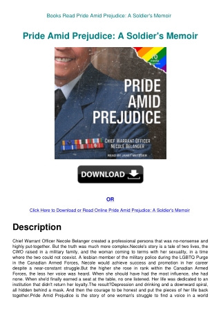 Books Read Pride Amid Prejudice A Soldier's Memoir