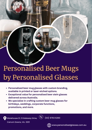 Personalised Beer Mugs by Personalised Glasses