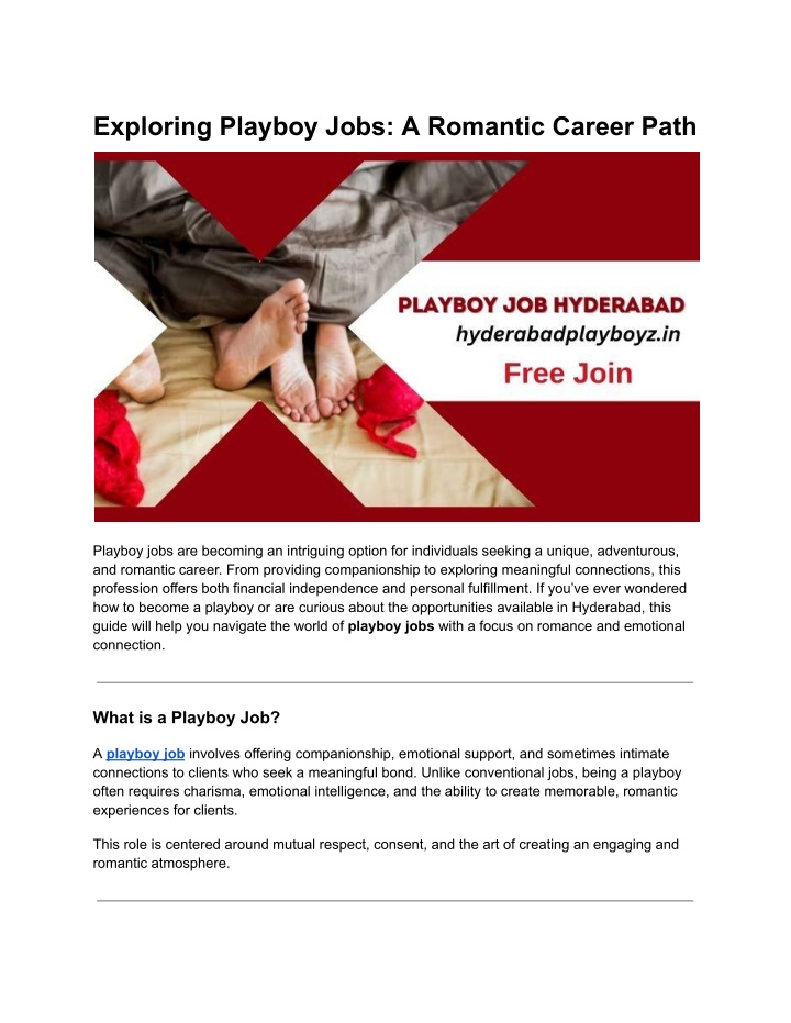 exploring playboy jobs a romantic career path