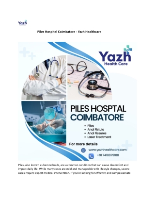 Best Piles Hospital In Coimbatore Yazh Healthcare