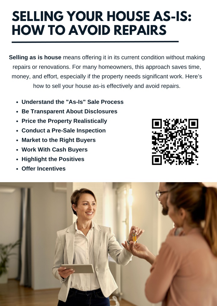 selling your house as is how to avoid repairs