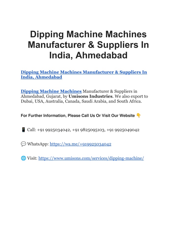 dipping machine machines manufacturer suppliers