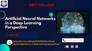 Artificial Neural Networks in a Deep Learning Perspective