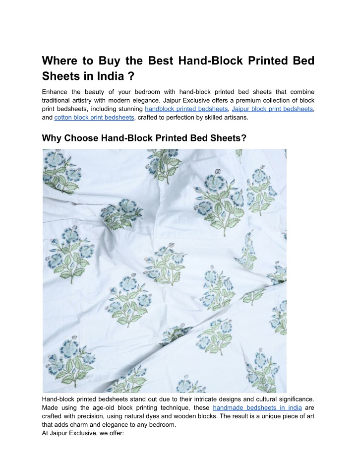 where to buy the best hand block printed