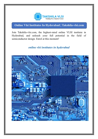 online vlsi institutes in hyderabad takshila vlsi
