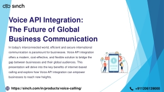 Voice API Integration.