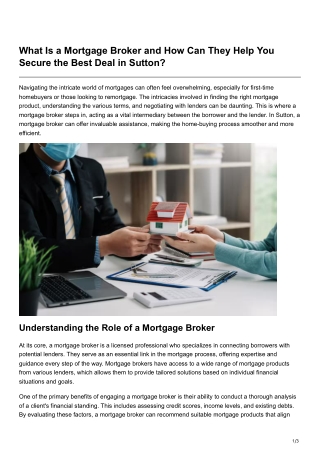 what is a mortgage broker and how can they help