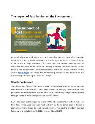 Understanding the Environmental Toll of Fast Fashion Practices Today