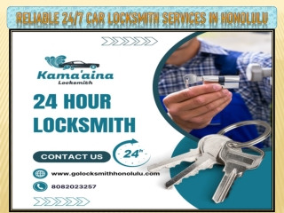 Reliable 24/7 Car Locksmith Services in Honolulu
