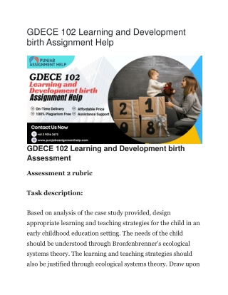 gdece 102 learning and development birth