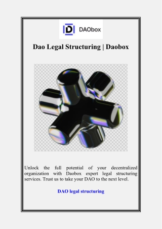dao legal structuring daobox