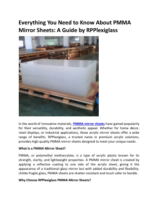 everything you need to know about pmma mirror