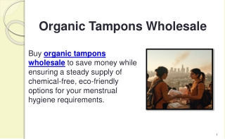 Organic Tampons Wholesale