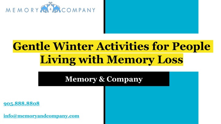 gentle winter activities for people living with memory loss