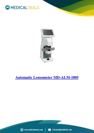 automatic lensometer md alm 1005