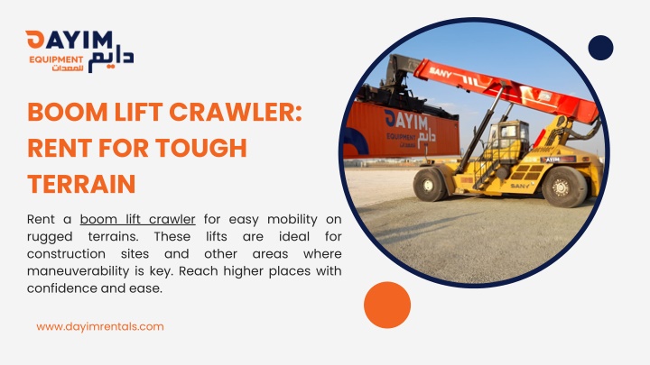 boom lift crawler rent for tough terrain