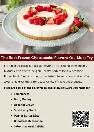 The Best Frozen Cheesecake Flavors You Must Try