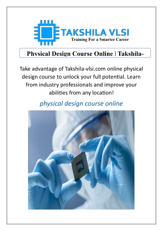 physical design course online takshila